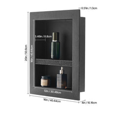 Shower Niche 40.6 x 50.8 x 10.2 cm Recessed Wall Divider Shelf Bathroom