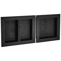 Shower Niche Ready for Tile 40.64x40.64cm & 40.64x50.8cm, Triple Shelf, Square Corners Wall-inserted Niche Recessed, Sealed Protection Modern Soap Storage Niche for Shower Bathroom, Black
