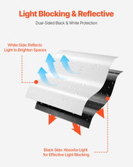 10Mil Plastic Sheeting Roll 10 x 100 FT Heavy Duty Black & White