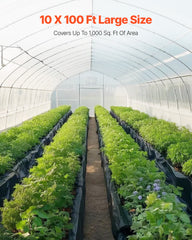 6Mil Plastic Sheeting Roll 10 x 100 FT Heavy Duty Film Black & White