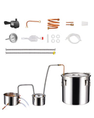 Moonshine Still Water Alcohol Distiller 8Gal w/Thumper Keg & 8W Water Pump