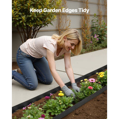 Landscape Edging, 3000 x 4 cm Plastic Garden Border Edging with 120 Spikes, No Dig, Flexible Lawn Edgings Roll, UV-Resistant Mini Fence Borders Pathway Edgings for Flower Beds Yard Paver