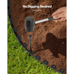 Landscape Edging, 3000 x 4 cm Plastic Garden Border Edging with 120 Spikes, No Dig, Flexible Lawn Edgings Roll, UV-Resistant Mini Fence Borders Pathway Edgings for Flower Beds Yard Paver