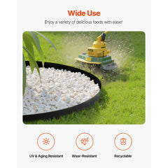 Landscape Edging, 2000 x 10 cm Plastic Garden Border Edging with 30 Spikes & 2 Ground Stakes, No Dig, Flexible Lawn Edgings Roll, UV-Resistant Mini Fence Borders for Flower Beds Yard Paver