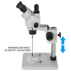 Vevor 3.5X-90X Trinocular Stereo Microscope w/Pillar Stand Biological Reliable Lab