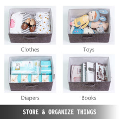 Dresser Storage Tower with 5 Fabric Drawer Steel Frame Storage Cabinet Bin Storage Organizer Unit Fabric Cube Dresser Chest Cabinet Coffee Wide (Coffee/Wide)