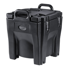 Insulated Food Carrier, 30L Capacity, Stackable Catering Hot Box with Stainless Steel Barrel, Top Load LLDPE Food Warmer with Integral Handles Buckles Stationary Base, for Restaurant Canteen, B