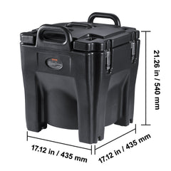Insulated Food Carrier, 30L Capacity, Stackable Catering Hot Box with Stainless Steel Barrel, Top Load LLDPE Food Warmer with Integral Handles Buckles Stationary Base, for Restaurant Canteen, B