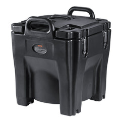 Insulated Food Carrier, 30L Capacity, Stackable Catering Hot Box with Stainless Steel Barrel, Top Load LLDPE Food Warmer with Integral Handles Buckles Stationary Base, for Restaurant Canteen, B