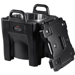 Insulated Food Carrier, 30L Capacity, Stackable Catering Hot Box with Stainless Steel Barrel, Top Load LLDPE Food Warmer with Integral Handles Buckles Stationary Base, for Restaurant Canteen, B