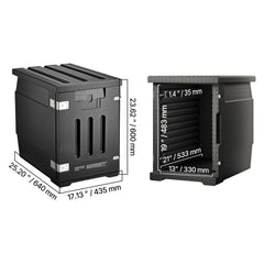 Insulated Food Pan Carrier, 90L Hot Box for Catering, LLDPE Food Box Carrier with Double Buckles, Front Loading Food Warmer for Restaurant, Canteen, etc.