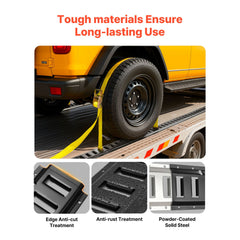 E-Track Tie-Down Rail Kit, 4 Pack 0.4 m E Tracks Set, 21 Pcs Includes 2 Ratchet Straps & 4 O-Rings & 4 Tie-Offs with D-Ring & 2 Single Slots & 8 End Caps & 1 Bag, Fit for Garages Vans Trailers