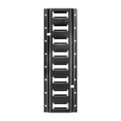 E-Track Tie-Down Rail Kit, 4 Pack 0.4 m E Tracks Set, 21 Pcs Includes 2 Ratchet Straps & 4 O-Rings & 4 Tie-Offs with D-Ring & 2 Single Slots & 8 End Caps & 1 Bag, Fit for Garages Vans Trailers