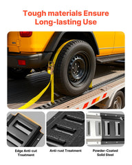 E-Track Tie-Down Rail Kit, 4 Pack 0.4 m E Tracks Set, 21 Pcs Includes 2 Ratchet Straps & 4 O-Rings & 4 Tie-Offs with D-Ring & 2 Single Slots & 8 End Caps & 1 Bag, Fit for Garages Vans Trailers