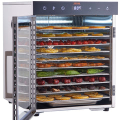 10 Trays Food Dehydrator Machine Stainless Steel 800W Jerky Fruit Drying