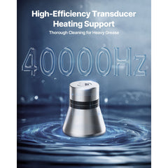 6L Ultrasonic Cleaner, Professional Ultrasonic Cleaner Machine with Knob Control, Stainless Steel Cleaning Machine with Basket and Cleaning Ball, for Watches, Razors, Jewelry, Coins and More