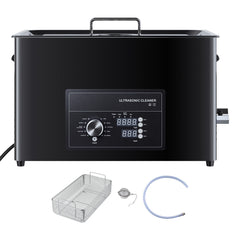 30L Ultrasonic Cleaner, Professional Ultrasonic Cleaner Machine with Knob Control, Stainless Steel Cleaning Machine with Basket and Cleaning Ball, for Watches, Razors, Jewelry, Coins and More