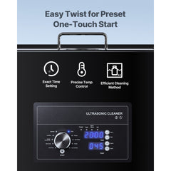 30L Ultrasonic Cleaner, Professional Ultrasonic Cleaner Machine with Knob Control, Stainless Steel Cleaning Machine with Basket and Cleaning Ball, for Watches, Razors, Jewelry, Coins and More