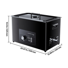 30L Ultrasonic Cleaner, Professional Ultrasonic Cleaner Machine with Knob Control, Stainless Steel Cleaning Machine with Basket and Cleaning Ball, for Watches, Razors, Jewelry, Coins and More