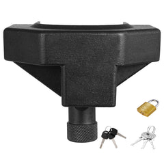 Trailer Hitch Lock Kit, Compatible with 58.7 mm Couplers, Heavy-Duty Anti-Theft Trailer Ball Lock with 3 Keys & Padlock, Prying-Resistant & Impact-Resistant, Fits for RVs, Boats, Trailers