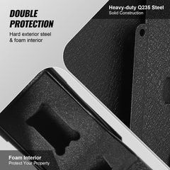 Mounted Gun Safe for Pistols Biometric Gun Safe 3 Access Ways for 1 Pistol