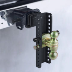Adjustable Trailer Hitch, 25.4 cm Drop & 21.59 cm Rise Hitch Ball Mount with 5.08 cm Receiver, Solid Tube, 6350 kgs GTW, 5.08 cm & 5.08-0.79 cm 45# Steel Tow Balls with Key Lock for Truck Towing
