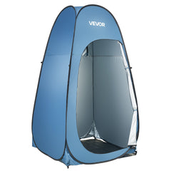 Pop up Shower Tent, Instant Portable Privacy Tent Changing Room with Hanging Bag, Ground Stakes, Ropes, Carry Bag, 190T Polyester with Silver Coating, Quick Setup, for Camping, Beach, Fishing