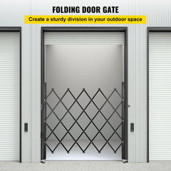 Single Folding Security Gate Folding Door Gate 48"H x 66"W Scissor Gate