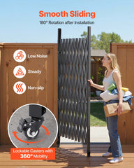 Single Folding Security Gate, 85" H x 95" W Folding Door Gate, Steel Accordion Security Gate, Flexible Expanding Security Gate, Rolling Barricade Gate, Scissor Gate/Door with Padlock