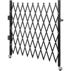 Single Folding Security Gate, 85" H x 95" W Folding Door Gate, Steel Accordion Security Gate, Flexible Expanding Security Gate, Rolling Barricade Gate, Scissor Gate/Door with Padlock