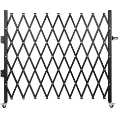 Single Folding Security Gate, 216 x 221 cm Folding Door Gate, Steel Accordion Security Gate, Flexible Expanding Security Gate, 360 degree Rolling Barricade Gate, Scissor Gate/Door with Padlock