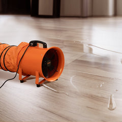 Portable Ventilator, 254mm/10inch Heavy Duty Cylinder Fan with 10m Duct Hose, 300W Strong Shop Exhaust Blower 1720CFM, Industrial Utility Blower for Sucking Dust, Smoke, Smoke Home/Workplace