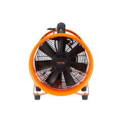 Portable Ventilator, 254mm/10inch Heavy Duty Cylinder Fan with 10m Duct Hose, 300W Strong Shop Exhaust Blower 1720CFM, Industrial Utility Blower for Sucking Dust, Smoke, Smoke Home/Workplace