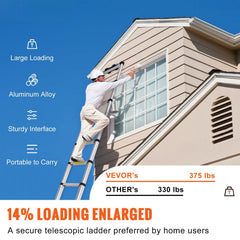 Telescoping Ladder Aluminum Extension Step 3.2 m Multi-purpose Portable