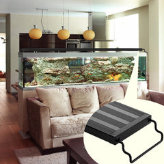 Aquarium Light, 48W Full Spectrum Fish Tank Light with 24/7 Natural Mode, Adjustable Timer & 5-Level Brightness, with Aluminum Alloy Shell Extendable Brackets for 48"-54" Freshwater Planted Tank