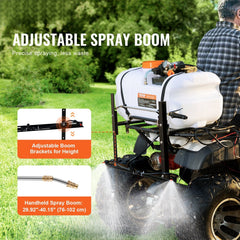 ATV Sprayer 60 L/15.9 Gal ATV/UTV Spot Sprayer with A Nozzle Boom 1.9 GPM