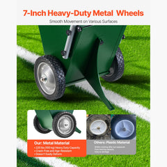 Dry Line Marker 2-Wheel 50 or 100 mm Lines Heavy Duty Steel Chalker 11.3kg