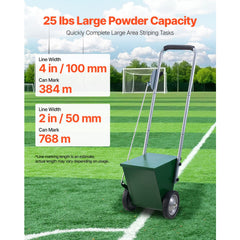 Dry Line Marker 2-Wheel 50 or 100 mm Lines Heavy Duty Steel Chalker 11.3kg