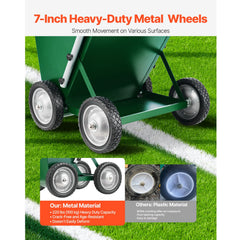 Dry Line Marker 4-Wheel 50 or 100 mm Lines Heavy Duty Steel Chalker 22.7kg