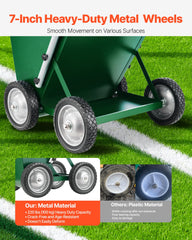 Dry Line Marker 4-Wheel 50 or 100 mm Lines Heavy Duty Steel Chalker 22.7kg