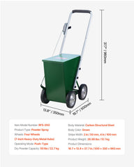 Dry Line Marker 4-Wheel 50 or 100 mm Lines Heavy Duty Steel Chalker 22.7kg