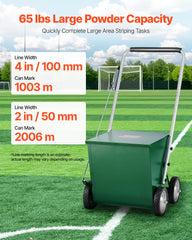 Dry Line Marker 4-Wheel 50 or 100 mm Lines Heavy Duty Steel Chalker 29.5kg