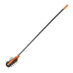 Rolling Lawn Aerator, 410mm Manual Push Aerator Roller with 42 Spikes & 60 in Long Handle, Fillable Drum for Added Weight, Heavy-Duty Lawn Soil Penetrator for Garden Yard Compacted Soils