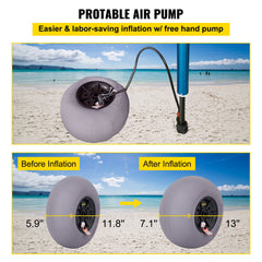 Balloon Beach Wheels Replacement Beach Tires 13" TPU 121 LBS Load Capacity