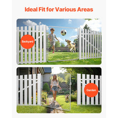 Chain Link Fence Gate, 70 x 72 in, Adjustable Chain Link Fence Panel, Fit 3 ft (W) x 4 ft (H) Garden Fence Gate Opening, Rust-Resistant Galvanized Fencing Gate for Farm Posts Not Included