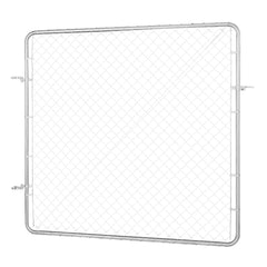 Chain Link Fence Gate, 70 x 72 in, Adjustable Chain Link Fence Panel, Fit 3 ft (W) x 4 ft (H) Garden Fence Gate Opening, Rust-Resistant Galvanized Fencing Gate for Farm Posts Not Included