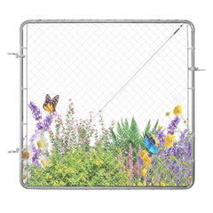 Chain Link Fence Gate, 70 x 72 in, Adjustable Chain Link Fence Panel, Fit 3 ft (W) x 4 ft (H) Garden Fence Gate Opening, Rust-Resistant Galvanized Fencing Gate for Farm Posts Not Included