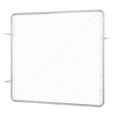 Chain Link Fence Gate, 70 x 72 in, Adjustable Chain Link Fence Panel, Fit 3 ft (W) x 4 ft (H) Garden Fence Gate Opening, Rust-Resistant Galvanized Fencing Gate for Farm Posts Not Included