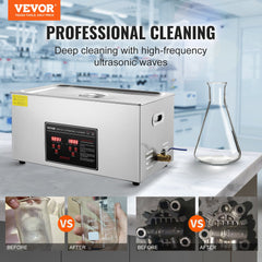 22L Ultrasonic Cleaner with Timer Heating Machine Digital Sonic Cleaner