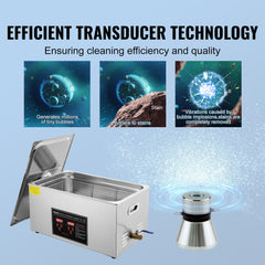 22L Ultrasonic Cleaner with Timer Heating Machine Digital Sonic Cleaner